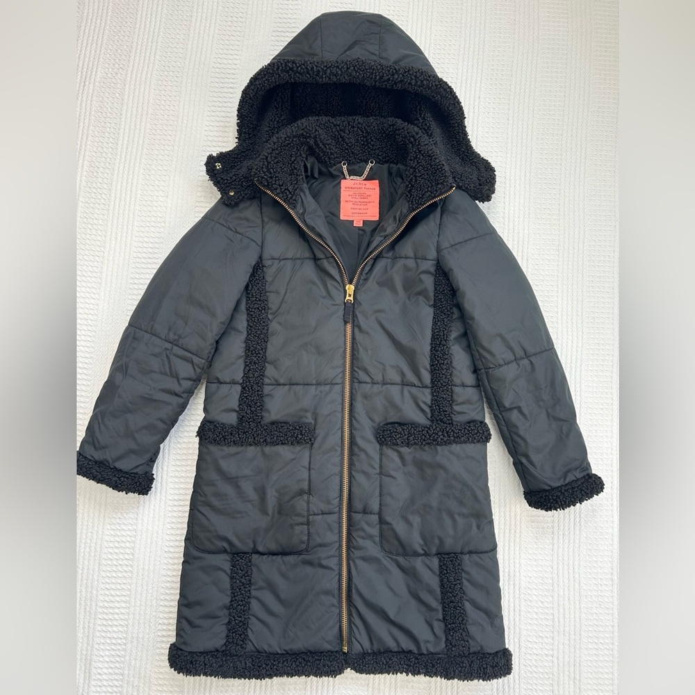 J Crew Snowday Signature Puffer Jacket With PrimaLoft Black Size XXS